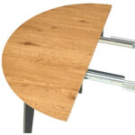 EETTAFEL, geheel massief hout, zwart, eikenkleur thumbnail 5