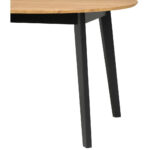EETTAFEL, geheel massief hout, zwart, eikenkleur thumbnail 7
