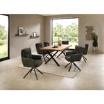 EETTAFEL, massief eikenkleurig eikenhout thumbnail 6