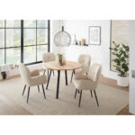EETTAFEL, massief eikenkleurig eikenhout thumbnail 5