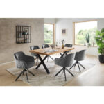 EETTAFEL, massief eikenkleurig eikenhout thumbnail 2
