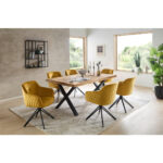 EETTAFEL, massief eikenkleurig eikenhout thumbnail 4