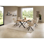 EETTAFEL, massief eikenkleurig eikenhout thumbnail 5