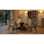 EETTAFEL, zwart, eikenkleur thumbnail 7