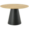 EETTAFEL, zwart, eikenkleur