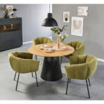EETTAFEL, zwart, eikenkleur thumbnail 4