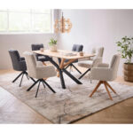 EETTAFEL, volledig massief zwart eiken, eikenkleur thumbnail 2