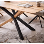 EETTAFEL, volledig massief zwart eiken, eikenkleur thumbnail 3