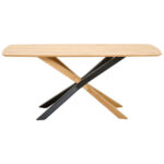 EETTAFEL, volledig massief zwart eiken, eikenkleur thumbnail 5