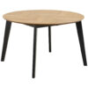 EETTAFEL, gefineerd eiken, rubberhout zwart, eikenkleur