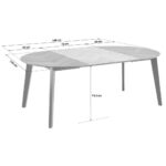 EETTAFEL, gefineerd eiken, rubberhout zwart, eikenkleur thumbnail 5