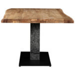 EETTAFEL, volledig massief acaciazwart, acaciakleuren, leisteenkleuren thumbnail 5