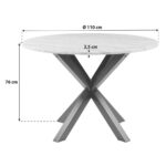 EETTAFEL, zwart, wit thumbnail 4