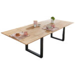 EETTAFEL, massief wild eiken wild eiken thumbnail 4