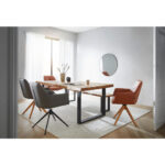 EETTAFEL, massief wild eiken zwart, wild eiken thumbnail 6