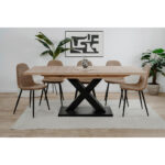 EETTAFEL, zwart, ambachtelijk eiken thumbnail 2
