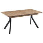 EETTAFEL, zwart, ambachtelijk eiken thumbnail 1