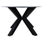 EETTAFEL, deels massief mangohout, zwart thumbnail 5