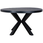 EETTAFEL, deels massief mangohout, zwart thumbnail 6