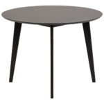 EETTAFEL, gefineerd, massief eiken, rubberhout zwart thumbnail 1