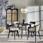 EETTAFEL, gefineerd, massief eiken, rubberhout zwart thumbnail 6