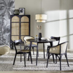 EETTAFEL, gefineerd, massief eiken, rubberhout zwart thumbnail 7