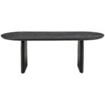 EETTAFEL, deels massief mangohout, zwart thumbnail 7