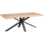 EETTAFEL, natuurlijk eikenfineer, zwart thumbnail 1