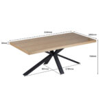 EETTAFEL, natuurlijk eikenfineer, zwart thumbnail 3