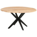 EETTAFEL, massief naturelkleurig acaciahout thumbnail 1