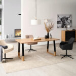 EETTAFEL, massief naturelkleurig acaciahout thumbnail 2