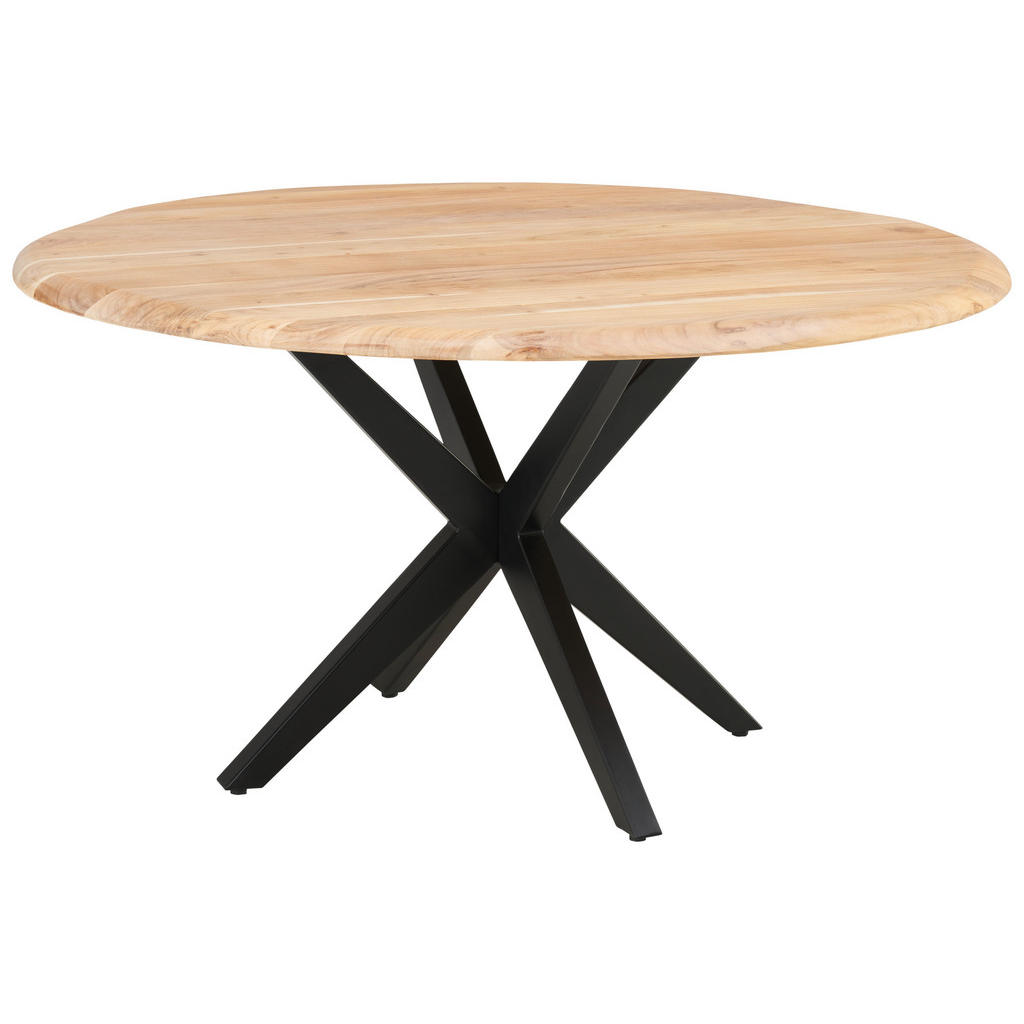 EETTAFEL, massief naturelkleurig acaciahout