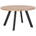 EETTAFEL, volledig massief naturelkleurig acaciahout thumbnail 1