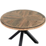 EETTAFEL, volledig massief oud hout, natuurlijke kleur, zwart thumbnail 4