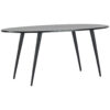 EETTAFEL, volledig massief mangohout, zwart