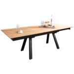 EETTAFEL, massief wild eiken bruin thumbnail 5