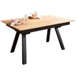 EETTAFEL, massief wild eiken bruin thumbnail 7