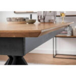 EETTAFEL, massief wild eiken bruin thumbnail 5