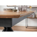 EETTAFEL, massief wild eiken bruin thumbnail 5