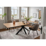 EETTAFEL, massief wild eiken bruin thumbnail 6