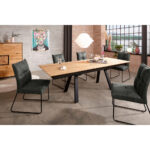 EETTAFEL, massief wild eiken bruin thumbnail 2