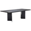 EETTAFEL, geheel massief zwart eiken