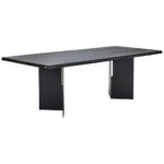EETTAFEL, geheel massief zwart eiken thumbnail 1