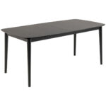 EETTAFEL, zwart gefineerd eikenhout thumbnail 1