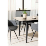 EETTAFEL, zwart gefineerd eikenhout thumbnail 4