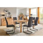 EETTAFEL, massief wild eiken wild eiken thumbnail 2