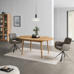 EETTAFEL, massief wild eiken wild eiken thumbnail 2
