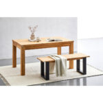 EETTAFEL, massief wild eiken wild eiken thumbnail 2