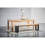 EETTAFEL, massief wild eiken wild eiken thumbnail 2