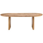 EETTAFEL, deels massief mangohout, natuurlijke kleur thumbnail 7